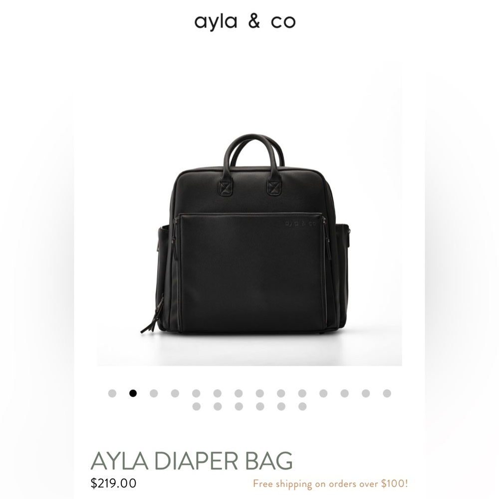 AYLA DIAPER BAG - black